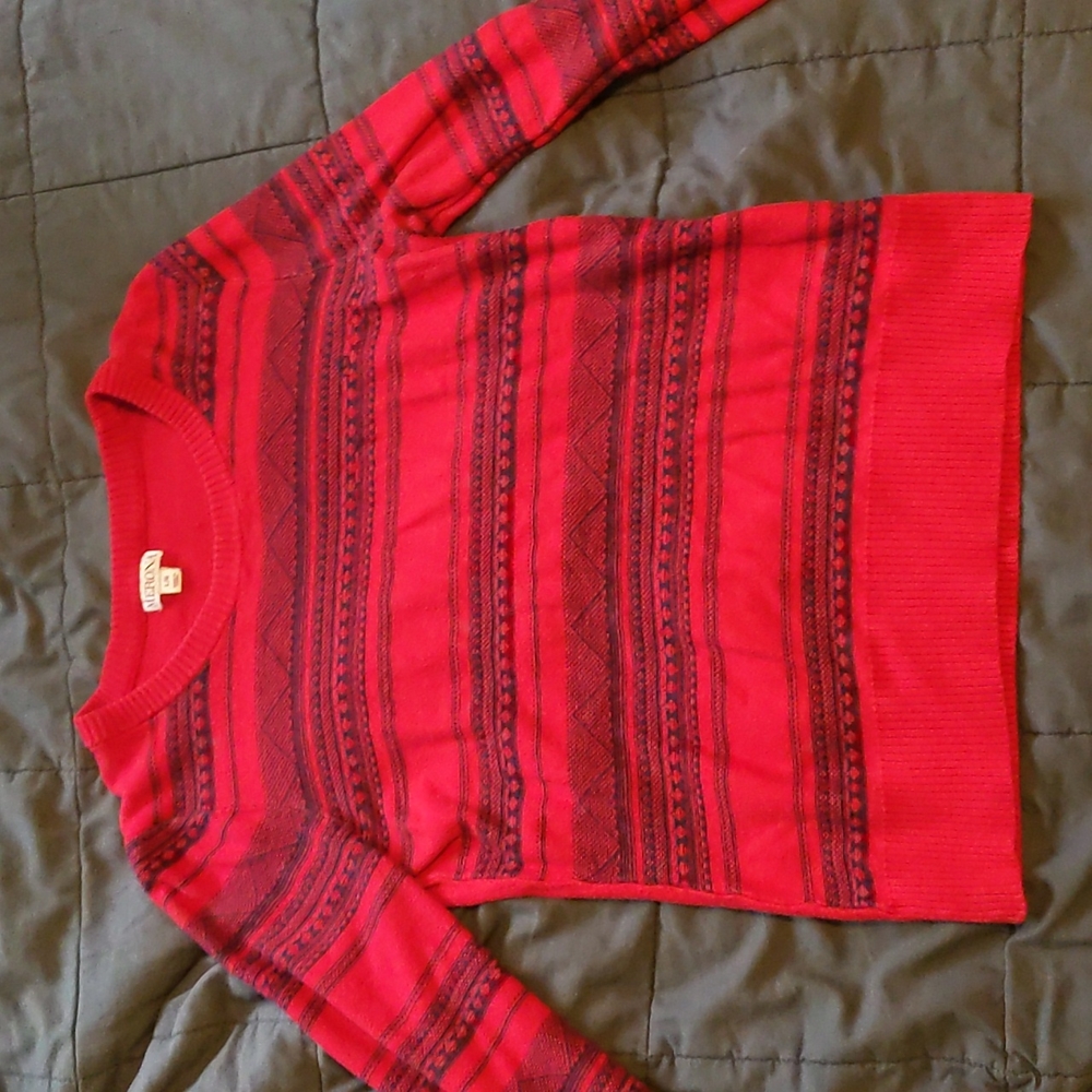 Merona red/blue nordic sweater